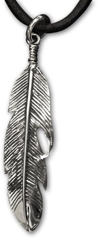 Anhänger Feder Indianerfeder 925 Sterling Silber L 5cm