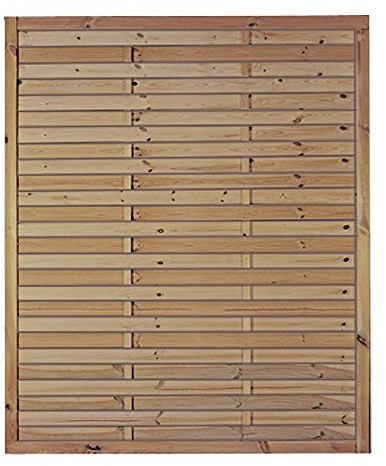 Klassischer Lamellenzaun/Gartenzaun mit den Maßen 150 x 180 cm (Breite x Höhe) aus druckimprägniertem Kiefer/Fichte Holz Hamburg