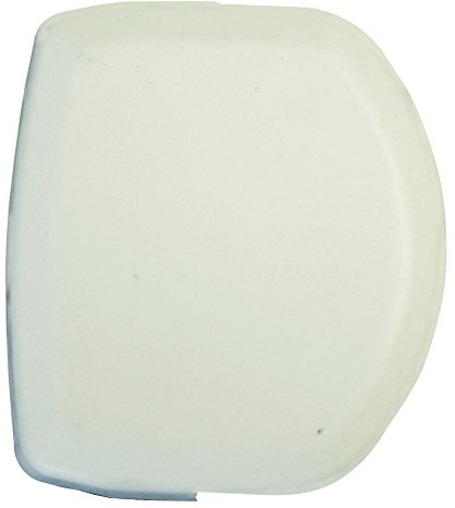 Alpertec aluminium Schiebtürgriff Balkongriff, 90 x 22 mm, alu/weiß, 40110320K1