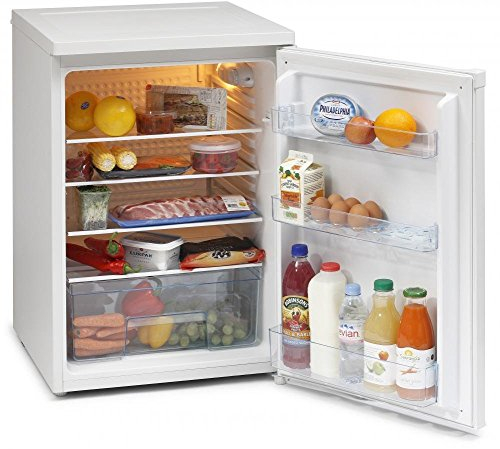 ICE KING RHL550EW Freestanding Undercounter Larder Fridge, 127L Capacity, White, Adjustable Thermostat, Energy Efficient, LED Light, Quiet Operation – Ideal for Kitchen or Utility Room
