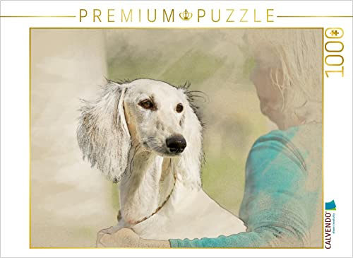 CALVENDO Puzzle EIN Motiv aus dem Kalender Saluki Portraits | 1000 Teile Lege-Größe 64 x 48 cm Foto-Puzzle für glückliche Stunden