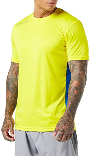 uhlsport Herren Trikot Essential Trikot KA, limonengelb/azurblau, L, 100334109