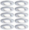 Paulmann 99925 Einbauleuchte LED Calla rund 10x6,5W Chrom matt schwenkbar