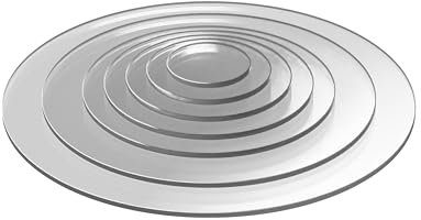 EH Design Plaque en verre acrylique - Découpe ronde sur mesure (diamètre 200 mm et épaisseur 4 mm) - Résistant aux UV et aux intempéries - Transparent et brillant - Pour bricolage, décoration et