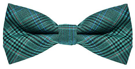 MASADA nœud papillon à carreaux Vert, réglable en continu, fait main et fermeture à crochet - 12 x 6 cm