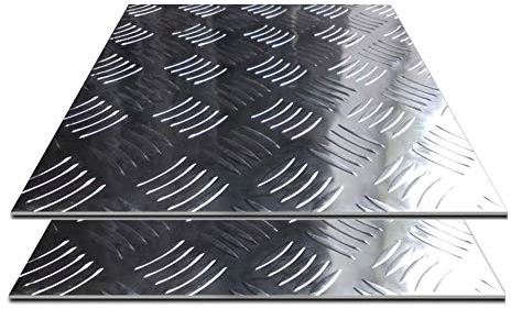 Aluminum Diamond Checker Plate Sheet - 1060 Aluminum thickness 2.5mm,2 Pcs,200mm×200mm×2.5mm