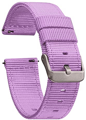 GadgetWraps 16mm Nylon Uhrenarmband mit Schnellverschluss Pins - Kompatibel mit Fossil Skagen Misfit - 16mm Nylon Uhrenarmband (Purple Ice 16mm)
