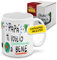 Tazza festa del papà. Tazza colazione per regalo papà. Idea regalo per festa del papà. Tazza certificata Mug 325ml in ceramica ultra white (Un mondo di bene)