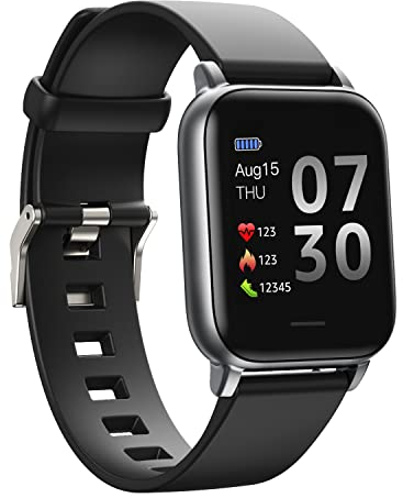 MicLee Women's Men's Smart Watch Fitness Wristband, Bluetooth Activity Tracker, Waterproof IP68, high-definition screen, multi-language settings, Magnetic charging, Sports watch, for iOS and Android
