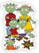 Spreadshirt Die Olchis Classic Eine Schmuddelige Familie Sticker, max. 10x10 cm, 10 x 10 cm, Mattweiß