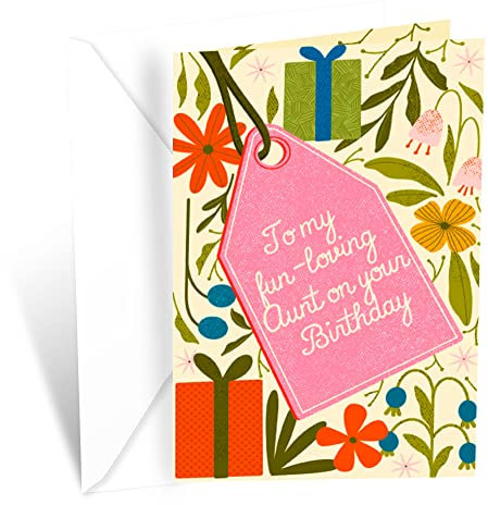 Geburtstagskarte für Tante | hergestellt in Amerika | umweltfreundlich | dicker Karton mit hochwertigem Umschlag 12,7 x 19,7 cm | verpackt in schützender Versandtasche | Prime Greetings
