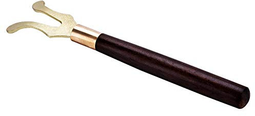 Teapot Lid Clip, Insulation Tea Pot Lid Fork Holder Tea Kettle Cover Clip with Wooden Handle Tea Kettle Lid Holder for Iron Kung Fu Hot Tea Pot