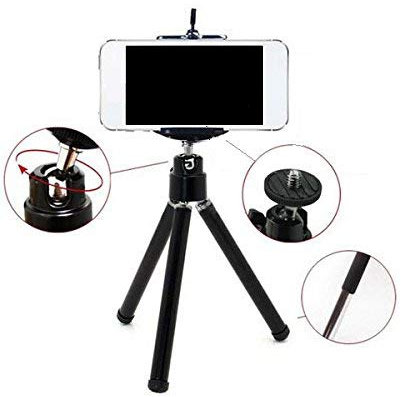 K-S-Trade Compatibile Con Samsung Galaxy M53 5G Smartphone Tripod Basamento Telefono Mobile Cavalletto Alluminio Treppiede Supporto, Universale Compatibile Con Tutti Gli Smartphone E Fotocamere Comuni