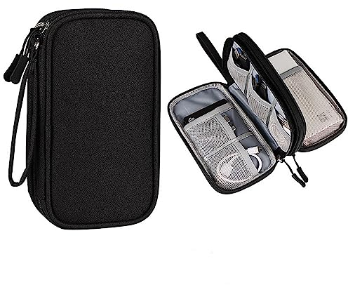 LTLSZRN Organizer Cavi,Borsa Organizer per Cavi Elettrici,Borsa Accessori Elettronici,Organizzatore Portatile per Power Bank,Hard Disk,Elettronica Viaggio Custodia Organizzatore(nero)