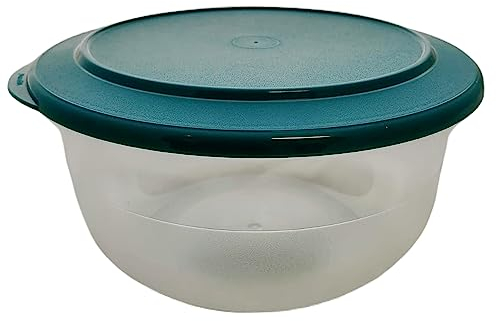 Tupperware Perle de table 2,1 l - Bleu pétrole - Sans bord - Bol de service classique Royal