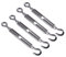 CNCYEAH 4 Stück M10 Spannschloss, 304 Edelstahl Spannschloss, Verstellbare Haken Und Öse Drahtspanner für Sonnensegel Spanner Edelstahl Seilsystem Gartendraht Zaunspanner