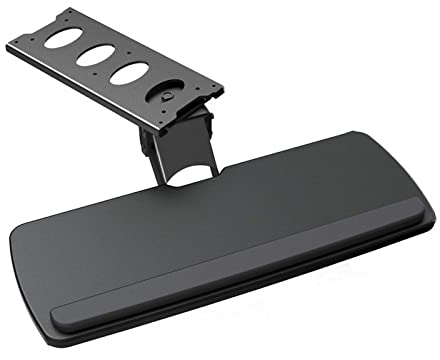 Soporte Teclado Ordenador Bajo Mesa Inclinable Extensible Ángulo Ajustable,Debajo Escritorio Brazo Articulado Bajo Mesa,Soporte Teclado Pc Universal,Ergonomía