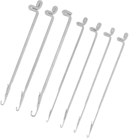 DELORIGIN 28pcs Latch Crochet Hooks Steel Sewing Needles Embroidery Threads Knitting Picker Snag Fixer Sweater Repair Tool for DIY Weave Knitting Revamping Clothes Threading Beads Woolen Crafts