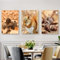Viusneun 3er Herbst Poster Set, Niedliche Eichhörnchen Wandbilder Premium Leinwandbilder Aesthetic Tannenzapfen Wandposter für Wohnzimmer Schlafzimmer Ohne Rahmen (21 x 30 cm)