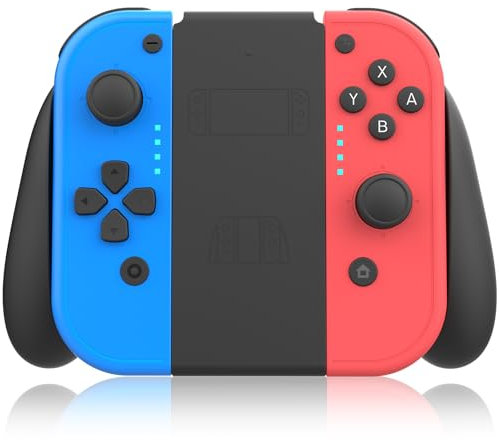 Laajoy Controller Switch, L/R Wireless Joystick Controller per Switch/OLED/Lite Gamepad con Doppia Vibrazione/Giroscopio a 6 Assi/Screenshot, con Impugnatura Comfort