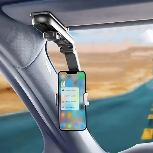Handyhalterung Auto, Handyhalter für Audi Q2, 360° Drehbar KFZ Autohalterung für iPhone, Galaxy - für Sonnenblende Auto