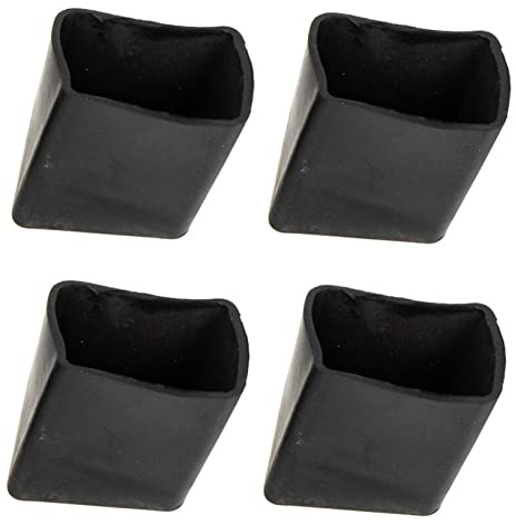 Didiseaon Tampons Antidérapants en Caoutchouc pour Pied Escabeau 35x20, Tapis de Sol pour Échelle Protection et Amortissement, Accessoires pour Échelles Noirs 4 Pièces