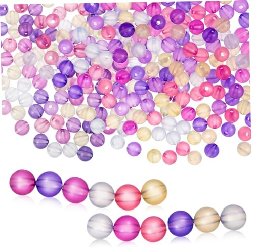 GLSTOY UV Reaktive Farbwechsel Perlen 8mm Kunststoff UV Sonnenperlen für Schmuck Basteln Kinder Selbstgemacht Armbänder Halsketten Zufällige Farbe