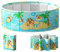 Piscina Pieghevole Per Bambini di Grandi Dimensioni (160 Cm/120 Cm/90 Cm) - Pieghevole, Non Gonfiabile Per Giardino/interni, Piscina Per Bambini Con Fondo Morbido E Giochi D'acqua E Sabbia