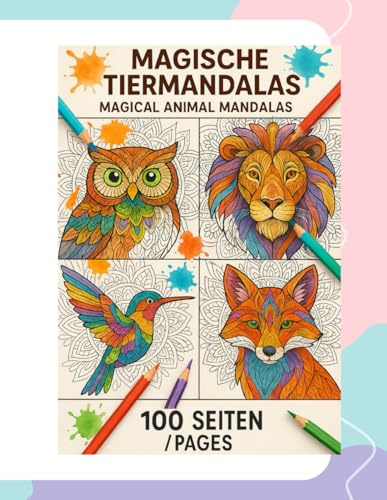 Magische Tiermandalas – Magical Animal Mandalas: Eine kreative Reise mit 100 einzigartigen Tiermandalas – A creative journey with 100 unique animal mandalas