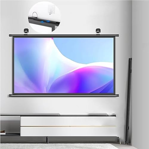 Écran de Projection 4K 30, 40, 50, dépliable manuellement pour Home cinéma intérieur, Anti-Plis, Facile à Enrouler (30 Pouces (76 cm) - 4:3)