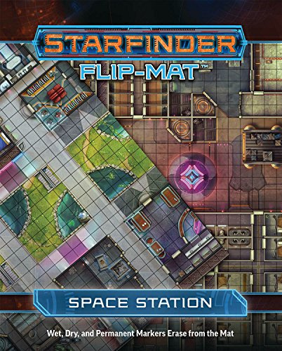 Starfinder PZO 30090 RPG Flip Mat Space Station Game