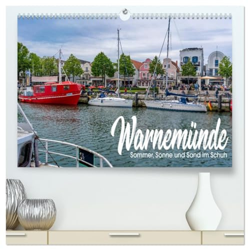 Warnemünde - Sommer, Sonne und Sand im Schuh (hochwertiger Premium Wandkalender 2026 DIN A2 quer), Kunstdruck in Hochglanz: Warnemünde Ostseestrand und Meer (CALVENDO Orte)