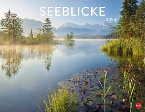 Seeblicke Posterkalender 2024. Großer Wandkalender 2024, mit Naturaufnahmen, die den Alltag vergessen lassen. Hochwertiger Foto-Kalender im Großformat.