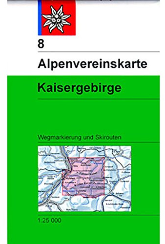 Kaisergebirge: Topographische Karte 1:25.000 mit Wegmarkierungen und Skirouten (Alpenvereinskarten, Band 8)
