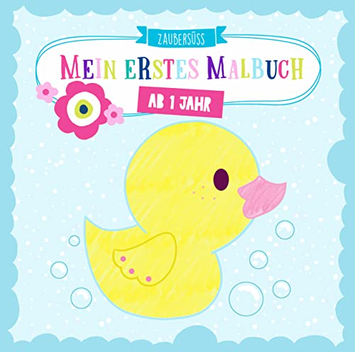 Mein erstes Malbuch ab 1 Jahr: Ausmalen und kritzeln der ersten Wörter für Mädchen und Jungen mit Tieren, Fahrzeugen sowie Sonne, Mond und Sternen: ... Fahrzeugen sowie Sonne, Mond und Sternen