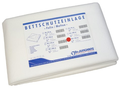 Dr. Junghans Medical Matratzen-/Nässeschutz Bettschutzeinlage, Folie/Molton