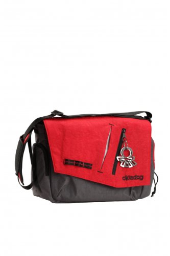 Okiedog Wickeltasche Loft Samurai - rot/grau
