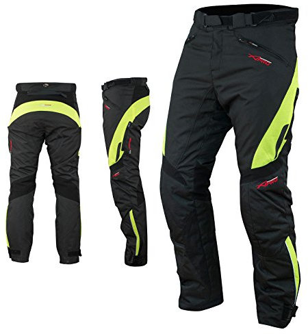A-pro Pantaloni Impermeabili Uomo Protezioni CE Termiche Motociclista Moto Fluo 30