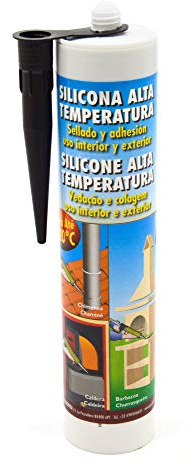 Silicona refractaria alta temperatura hasta 320 °C para sellado y adhesión de hogares, casetes, estufas y chimeneas