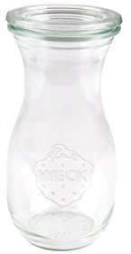 6 Weck Einkochgläser 1/4 Liter Saftflasche RR60 mit Glasdeckel und Frischhaltedeckel im Original Weck Karton (Mit Glasdeckel und Frsichhaltedeckel)
