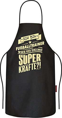 RAHMENLOS Ich Bin Fußballtrainer, was sind Deine Superkräfte Original BBQ Grillschürze: 1530