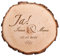 Casa Vivente Baumscheibe mit Gravur zur Hochzeit – Motiv Ja-Wort – Personalisiert mit Namen und Datum – Türschild und Wand-Deko – Hochzeitsgeschenk für Braut und Bräutigam – Geschenkidee Hochzeitstag
