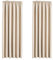 Aspire Homeware Blackout Curtains for Bedroom - Pencil Pleat Black Out Cream Curtains Thermal Insulated Room Darkening 46 x 54 inch Drop Short Living Room Curtain with Tiebacks Pair Panel