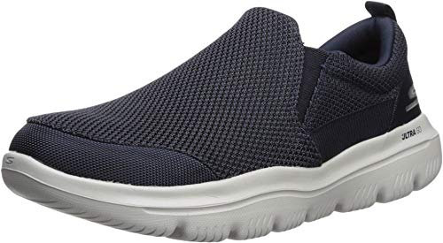 Skechers Performance GO WALK EVOLUTION ULTRA IMPECCABLE, Zapatillas sin cordones para Hombre, Navy Textile/Gray Trim, 44 EU