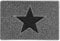 Nicoman STAR Door Mat｜Entrance Barrier Dirt-Trapper Floor Mat｜Patio Garden Conservatory Doormat｜Indoor Outdoor Matt｜Charcoal with Black Star, 60x40cm