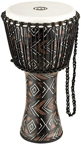Meinl Percussion Rope Travel Djembe - Große Handtrommel - Mit Nylonseilen - Durchmesser 12 Zoll - Kunststoff, Mehrfarbig (PADJ6-L-F)