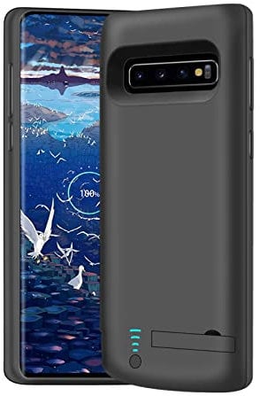 BAHOND Battery Case for Samsung Galaxy S10, 6000mAh Rechargeable Extended Battery Charger Case, Adds 1.5x Extra Juice (6.1 Inches) Black