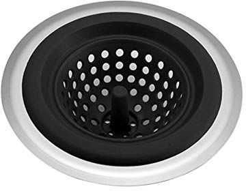 ZOOENIE Abfluss Haarfänger, Silikon Abflusssieb und Haar Stopper für Dusche, Badewanne, Waschbecken und Spüle – Hält Abflüsse Frei von Haaren und Kleinteilen (Schwarz)