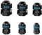 QitinDasen 70Pcs Premium Nylon Cable Gland Kit, 3-15mm Adjustable IP68 Waterproof Cable Glands, Black