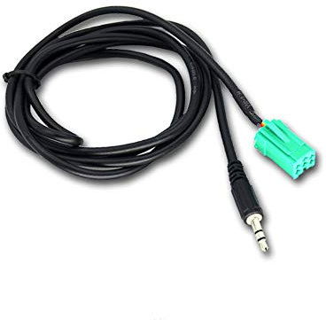 1neiSmartech Cavo Aux Audio Adattatore Jack Maschio Da 3,5mm Ricambio Compatibile Per Auto Renault Clio Megane Modus Scenic Twingo Laguna Autoradio Update List Lunghezza 150Cm